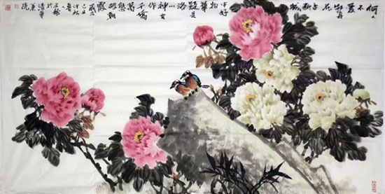破霞萬千象 含笑滿面春——亢文龍先生兩幅花鳥畫（《西部成功書畫家》刊載）淺談