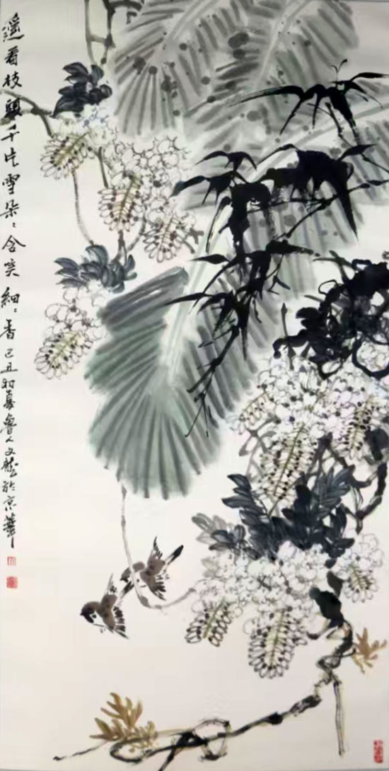 破霞萬千象 含笑滿面春——亢文龍先生兩幅花鳥畫（《西部成功書畫家》刊載）淺談