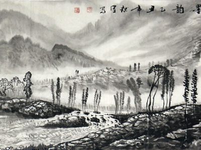 墨語云煙太行情——河北畫家丁獻軍先生作品（《西部成功書畫家》刊載）賞析
