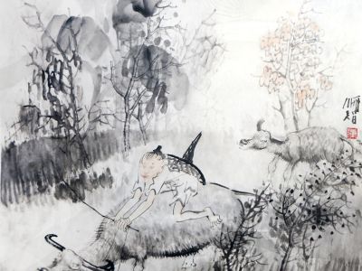 清遠(yuǎn)散淡 田園詩境——讀清華美院戴順智教授畫作（《西部成功書畫家》刊載）有感