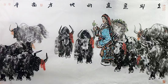 素箋鑄魂 墨染圣域——甘肅美協副主席張衛平雪域人物畫（《西部成功書畫家》刊載）賞析