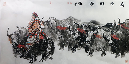 素箋鑄魂 墨染圣域——甘肅美協副主席張衛平雪域人物畫（《西部成功書畫家》刊載）賞析