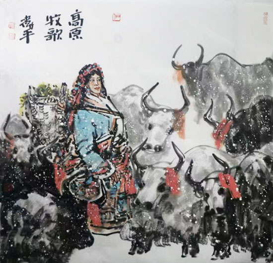 素箋鑄魂 墨染圣域——甘肅美協副主席張衛平雪域人物畫（《西部成功書畫家》刊載）賞析