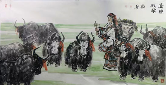 素箋鑄魂 墨染圣域——甘肅美協副主席張衛平雪域人物畫（《西部成功書畫家》刊載）賞析
